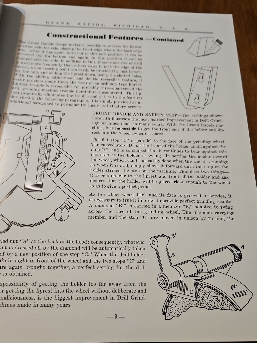 GRAND RAPIDS DRILL GRINDERS GALLMEYER LIVINGSTON MACHINE CATALOG