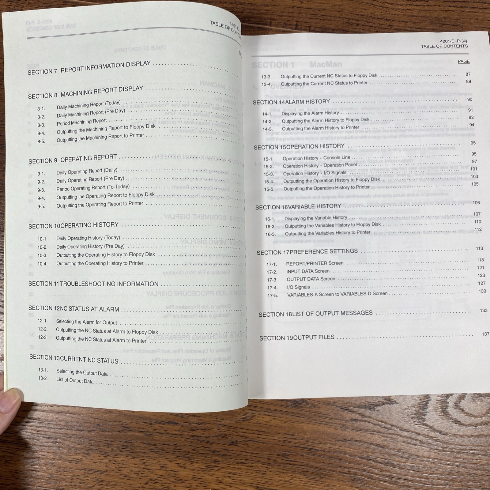 Okuma CNC Systems OSP-U100 OSP-U10 Mac Man Manual 1st Edition Pub No 4201-E 1998