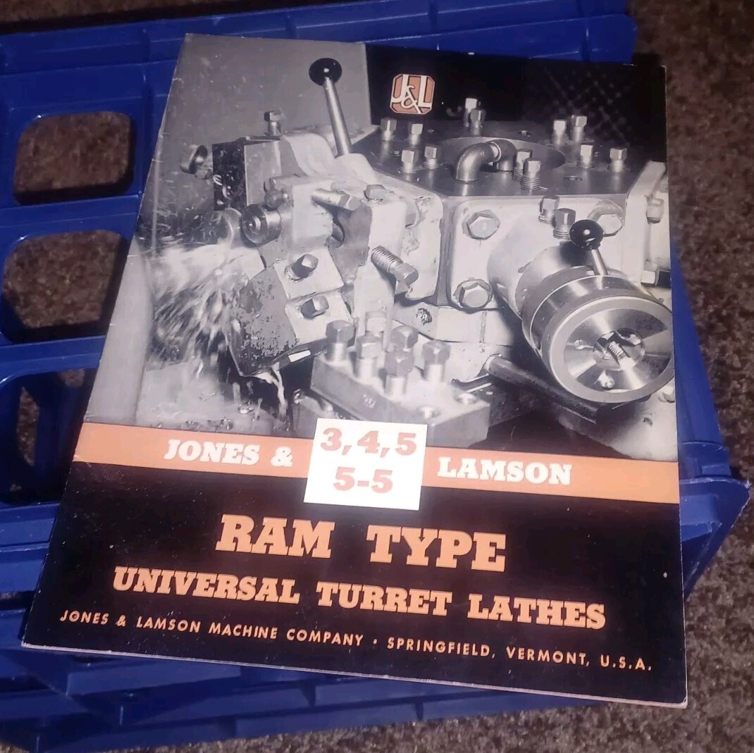 J L Jones & Lamson Company Catalog RAM TYPE UNIVERSAL TURRET LATHES 3 4 5-5 Book