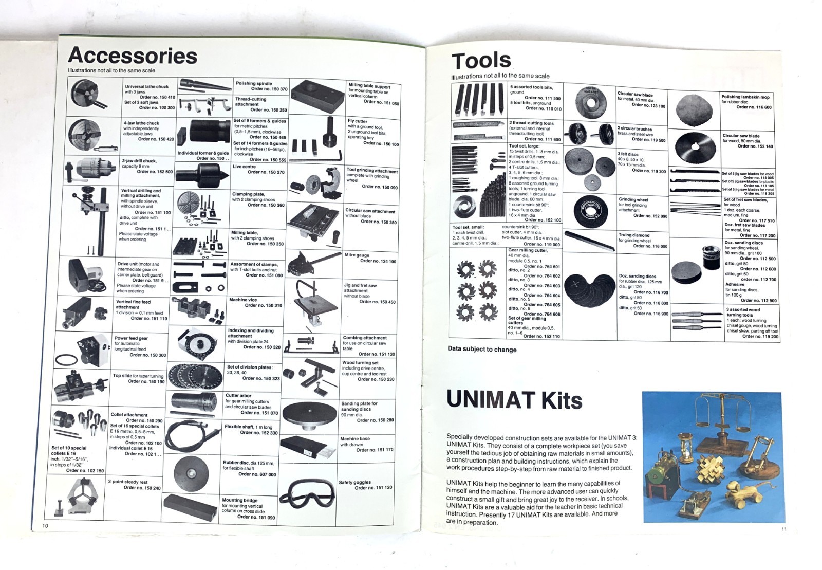 Emco Unimat 3, and Betriebsanleitung Instruction Book