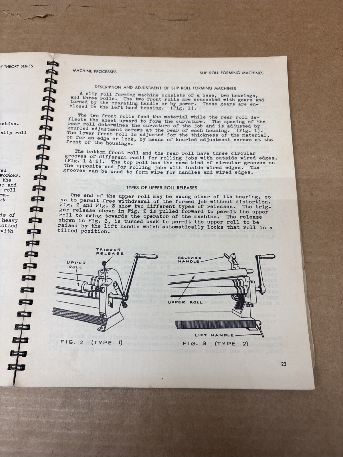 Sheet Metal Working Series- Machine Processes Instruction Manual 1946