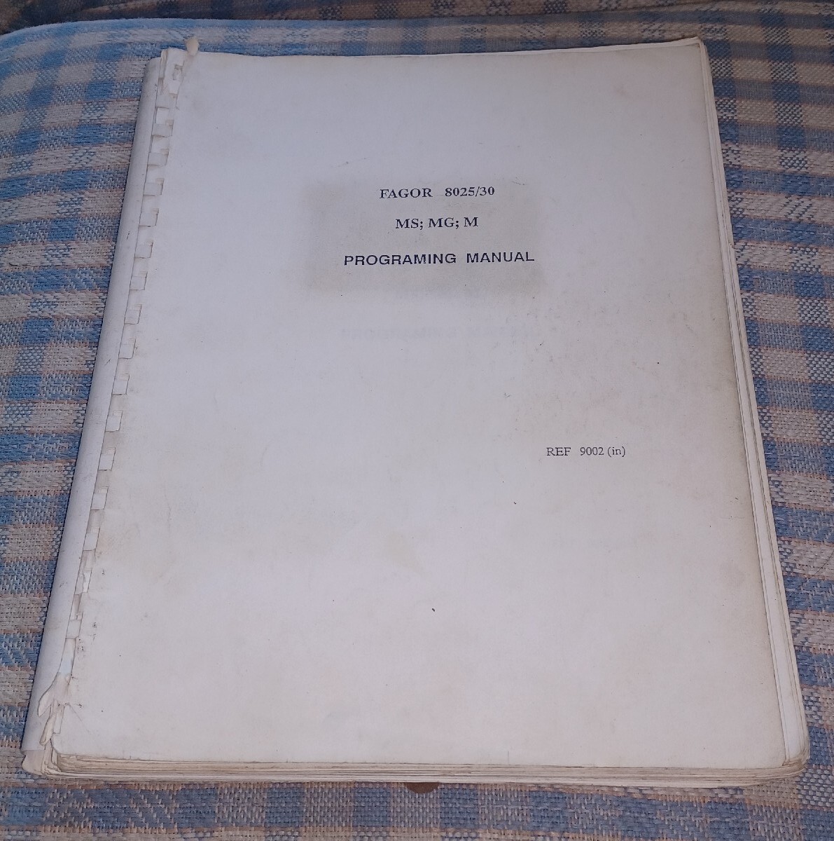 FAGOR 8025/8030 MS MG M PROGRAMMING MANUAL BOOK industrial Machine MACHINIST