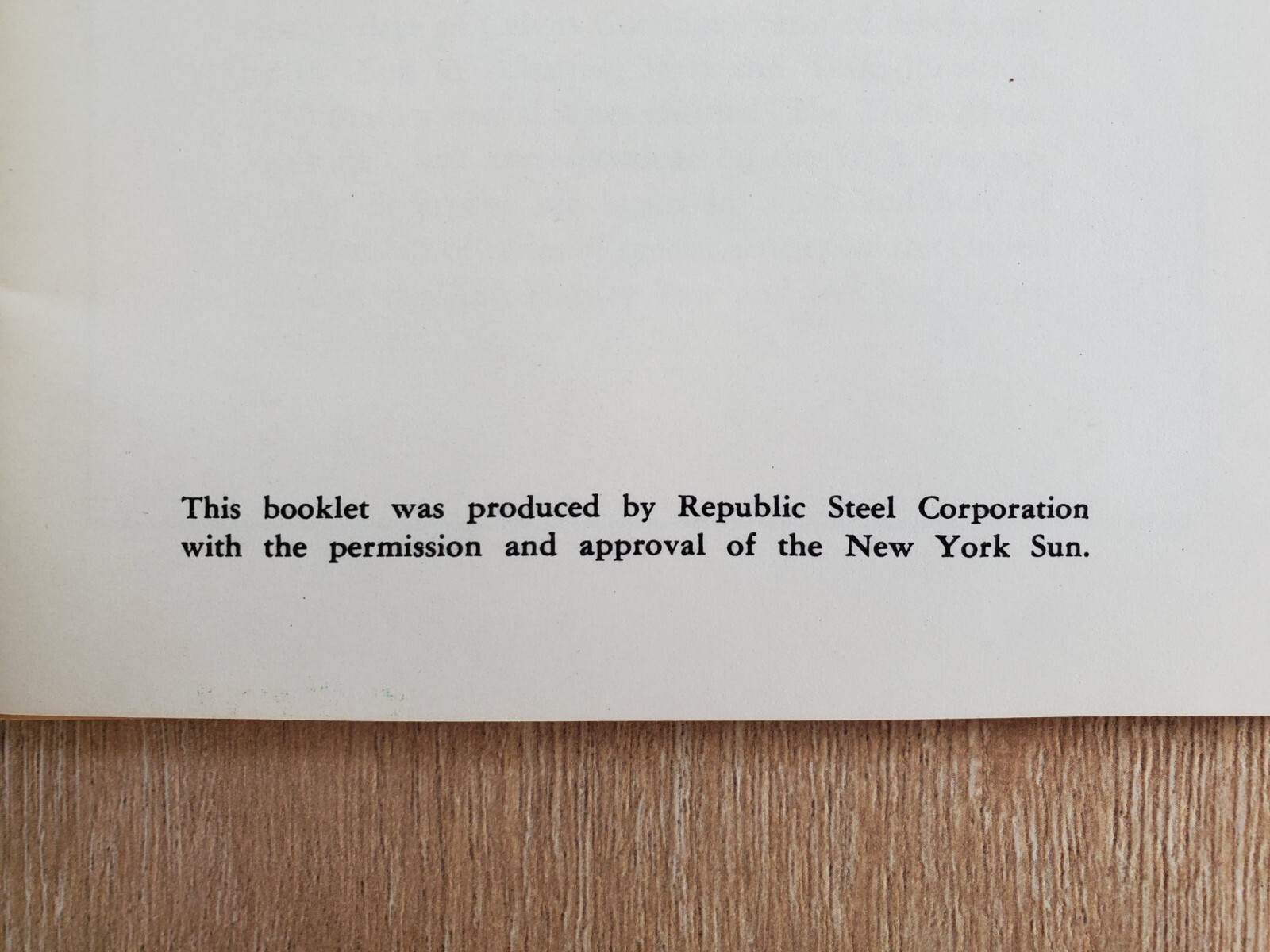 REPUBLIC STEEL CORPORATION Is Bigness Bad? Phelps Adams 1949 Lobby Booklet Ohio