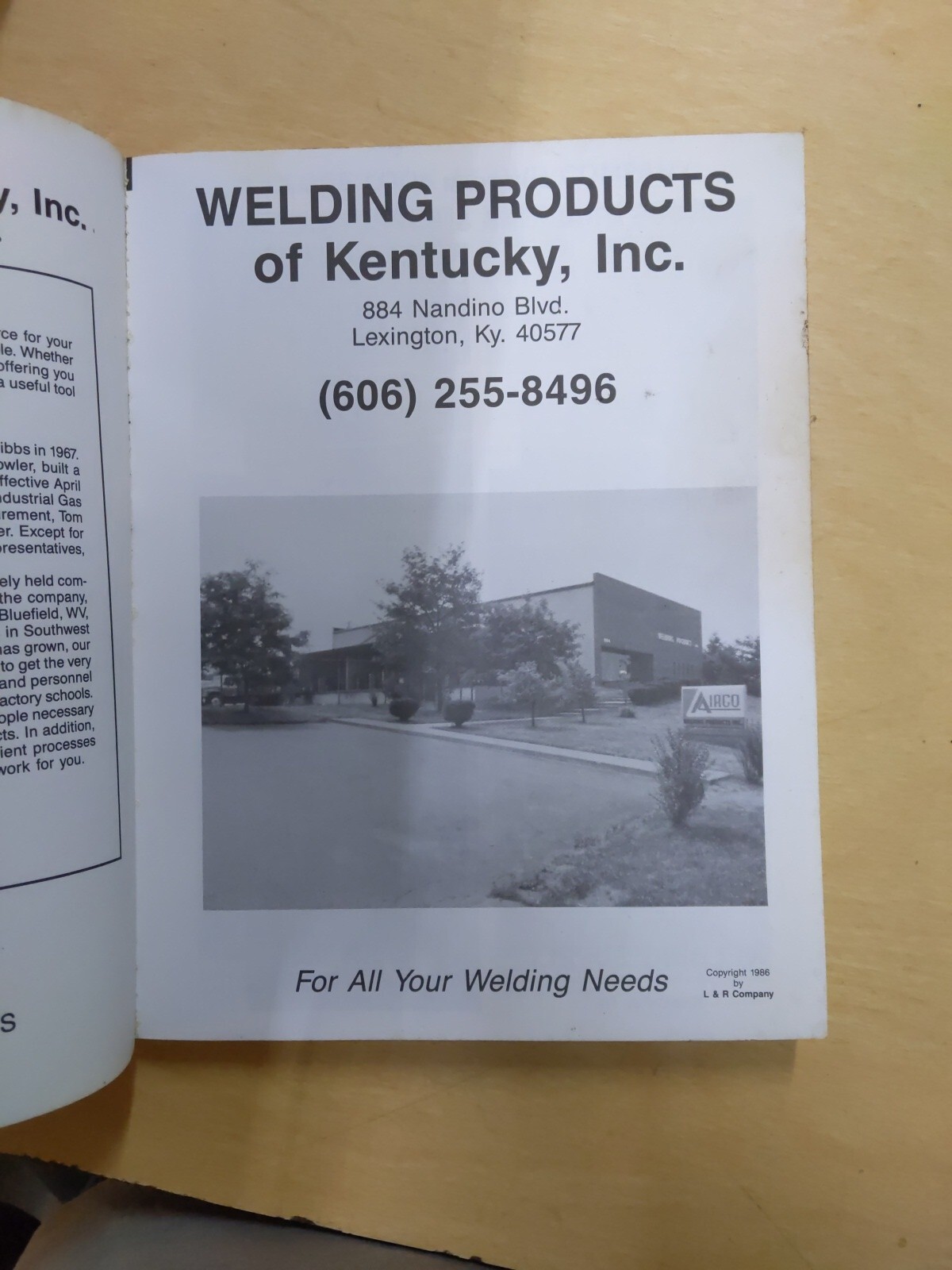 1986 Welding Products Of Kentucky, Inc. Product Manual-Catalog A