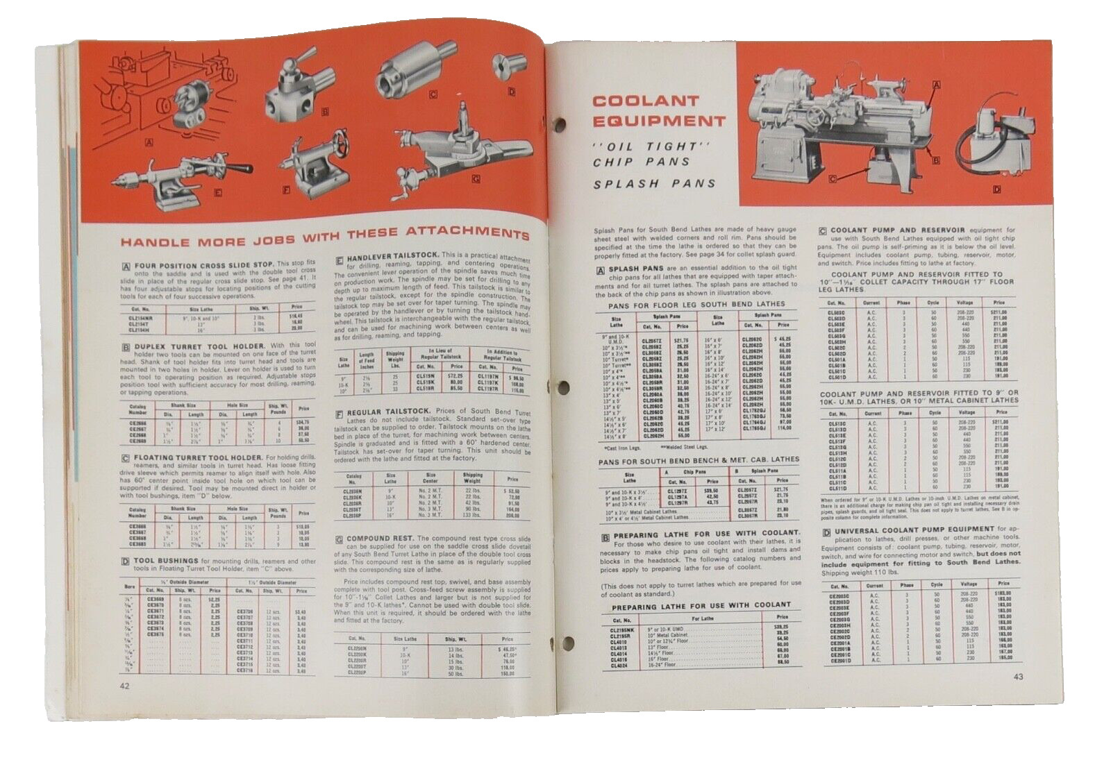 Vintage South Bend Lathe 6601 Machine Tools Catalog 1960’S Original