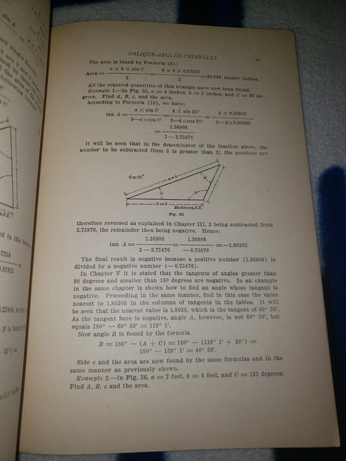 1910 Machinery’s Reference #54 Solution Of Triangles Part 1 Guide