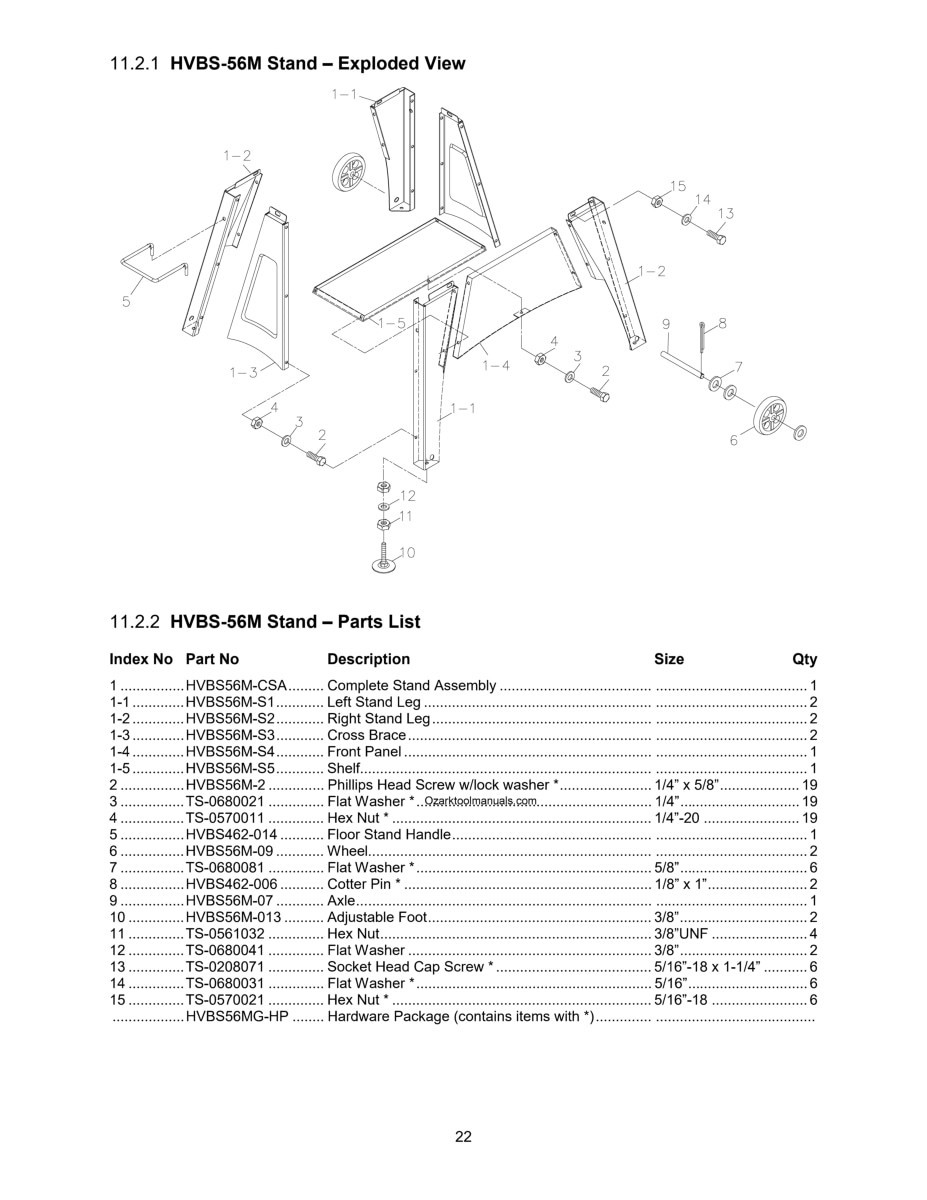 JET HVBS-56M 5×6 Horizontal Metal Band Saw Operator Instruction Part Manual 1627