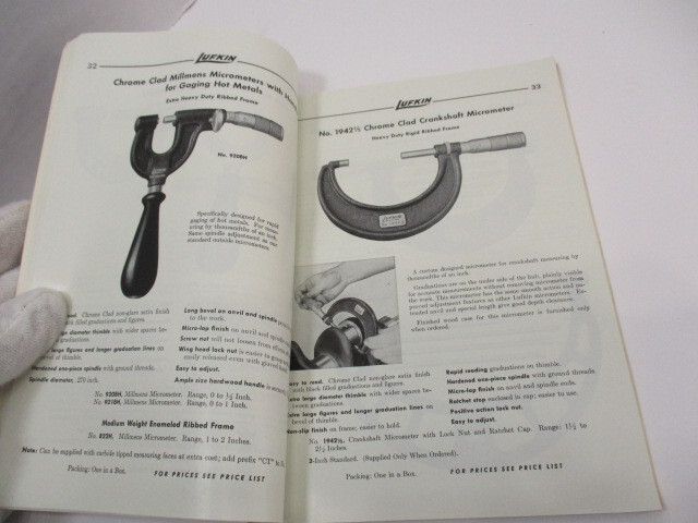 1959 LUFKIN Precision Tools Catalog # 8 & Price List, Van’s Hardware, EC