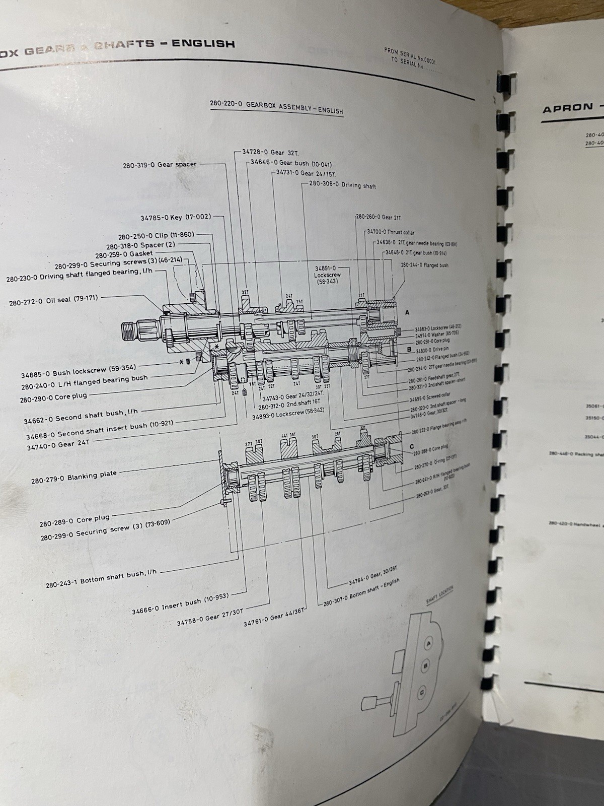 Clausing Colchester 12” Geared Head Variable Speed Lathes Inst. Parts Manual