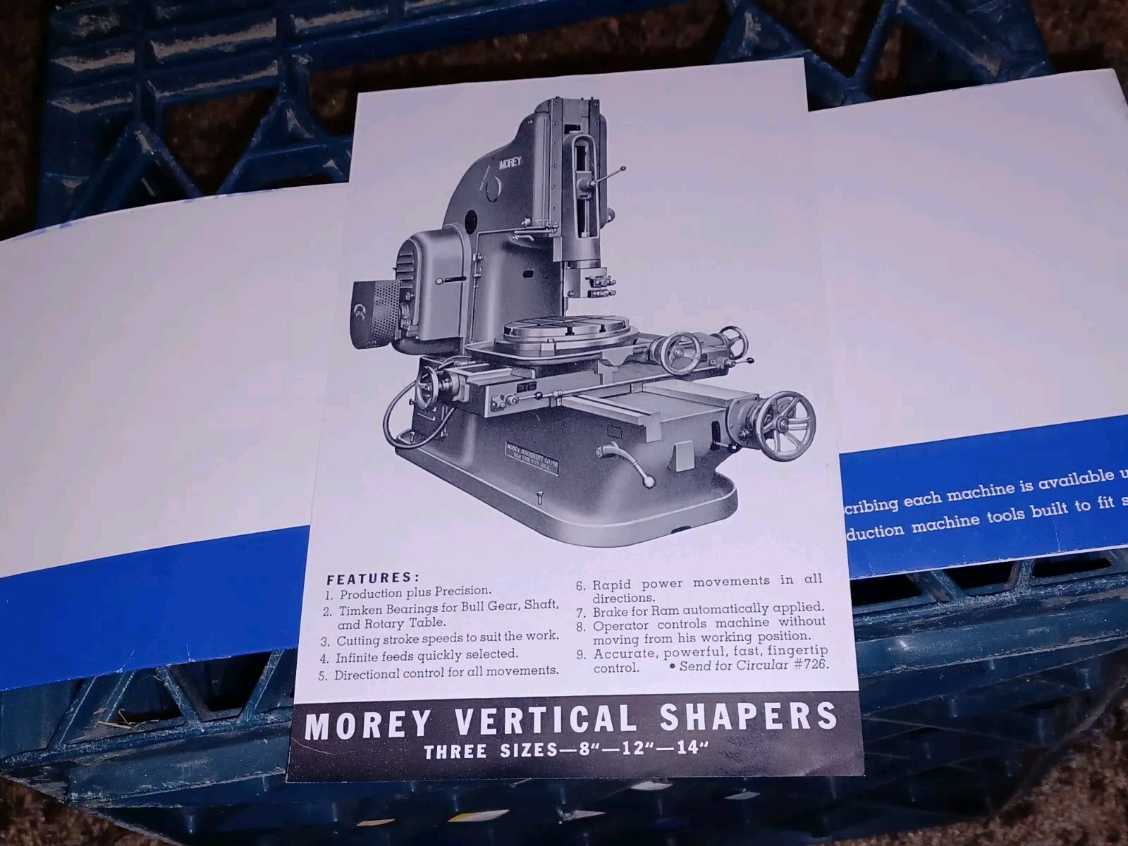 MOREY MACHINE TOOL CATALOG Turret Lathes Shapers Milling Drills SALES FLYER LOT