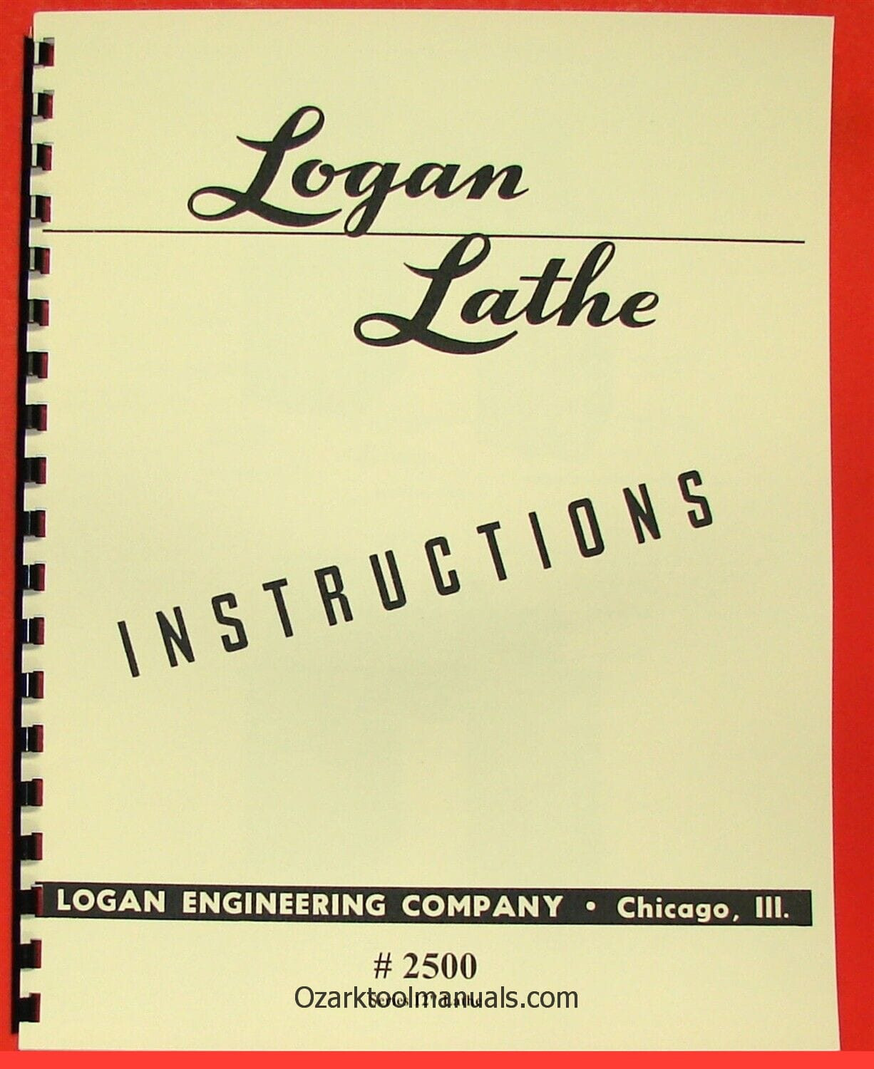 LOGAN 12″ Metal Lathe+Turret/Screw #2500 Instruction Manual 0452