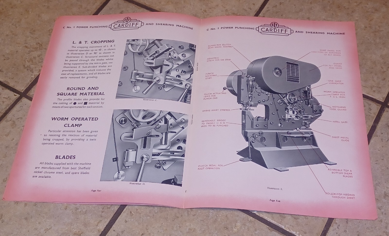 Cardiff C No 1 Power Punching Shearing Machines SALES CATALOG promo BOOK BOOKLET