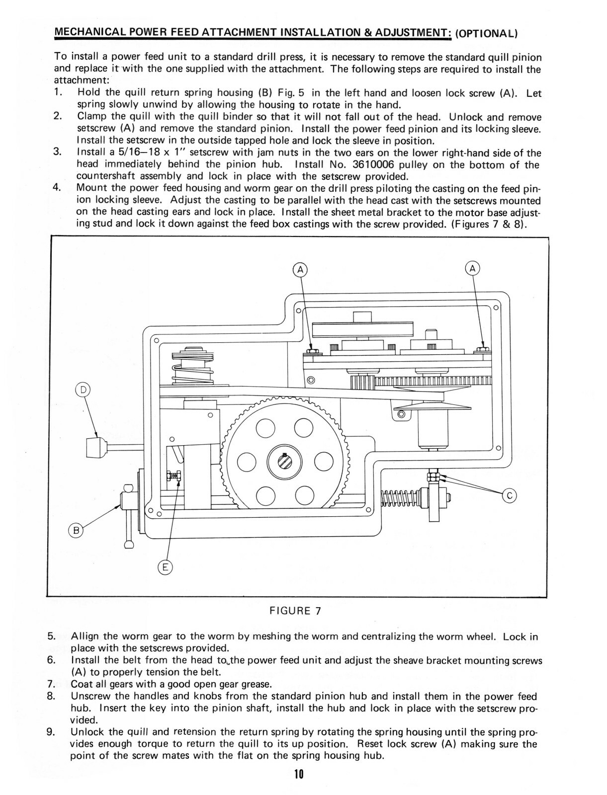 Powermatic 1200 20″ Drill Press Maintenance & Parts List Manual #1663